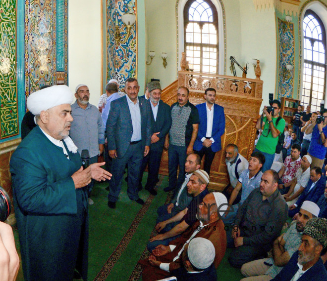 Eid prayer performed in all mosques in Azerbaijan on occasion of Ramadan holiday  Azerbaijan, Baku, June 15, 2018